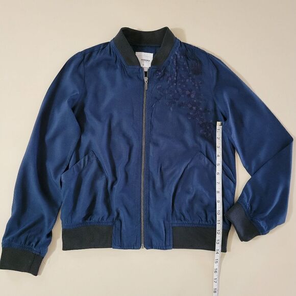 Women's Sonoma Goods For Life® Blue Embroidered Bomber Jacket - Picture 6 of 14